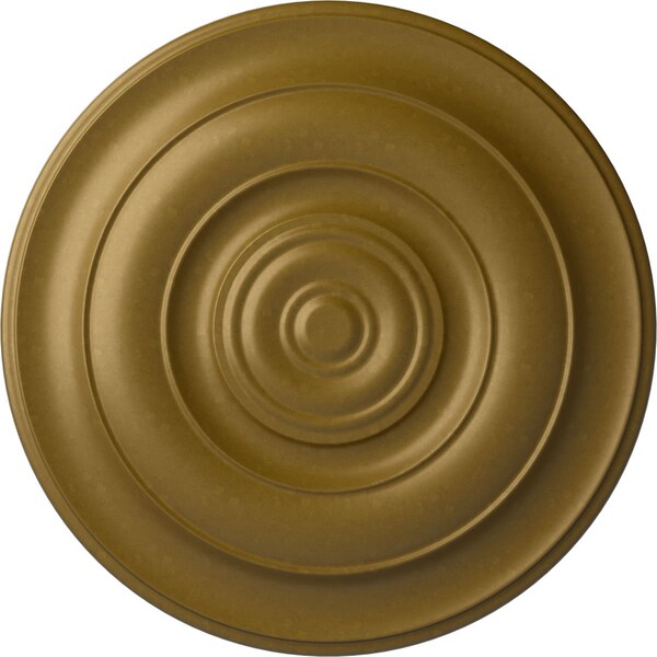Ekena Millwork Niobe Ceiling Medallion (Fits Canopies up to 8 5/8"), Hand-Painted Gold, 18"OD x 1 1/2"P CM18NIGLS - main
